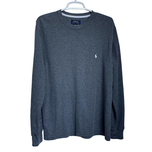 Polo Ralph Lauren Other - Men's Polo by Ralph Lauren Gray Cotton Blend Long Sleeve Crewneck Shirt sz Large